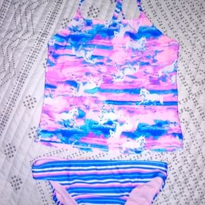 Girls Unicorn Tankini